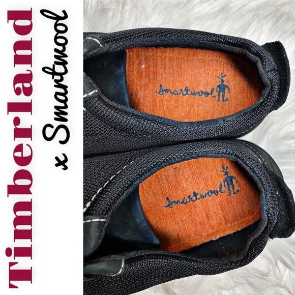 TIMBERLAND x SMARTWOOL Black Suede Lace Up Sneakers, Size 8 - Picture 2 of 10